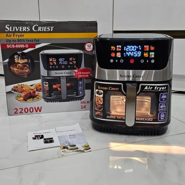 سرخکن بدون روغن دو المنت 12 لیتری سیلور کرست مدل SCS-6090D