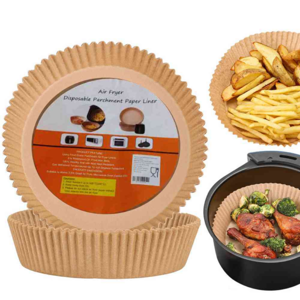 بسته 100 تایی کاغذ روغنی سرخ کن مدل Air Fryer ایر فرایر 25 سانتی