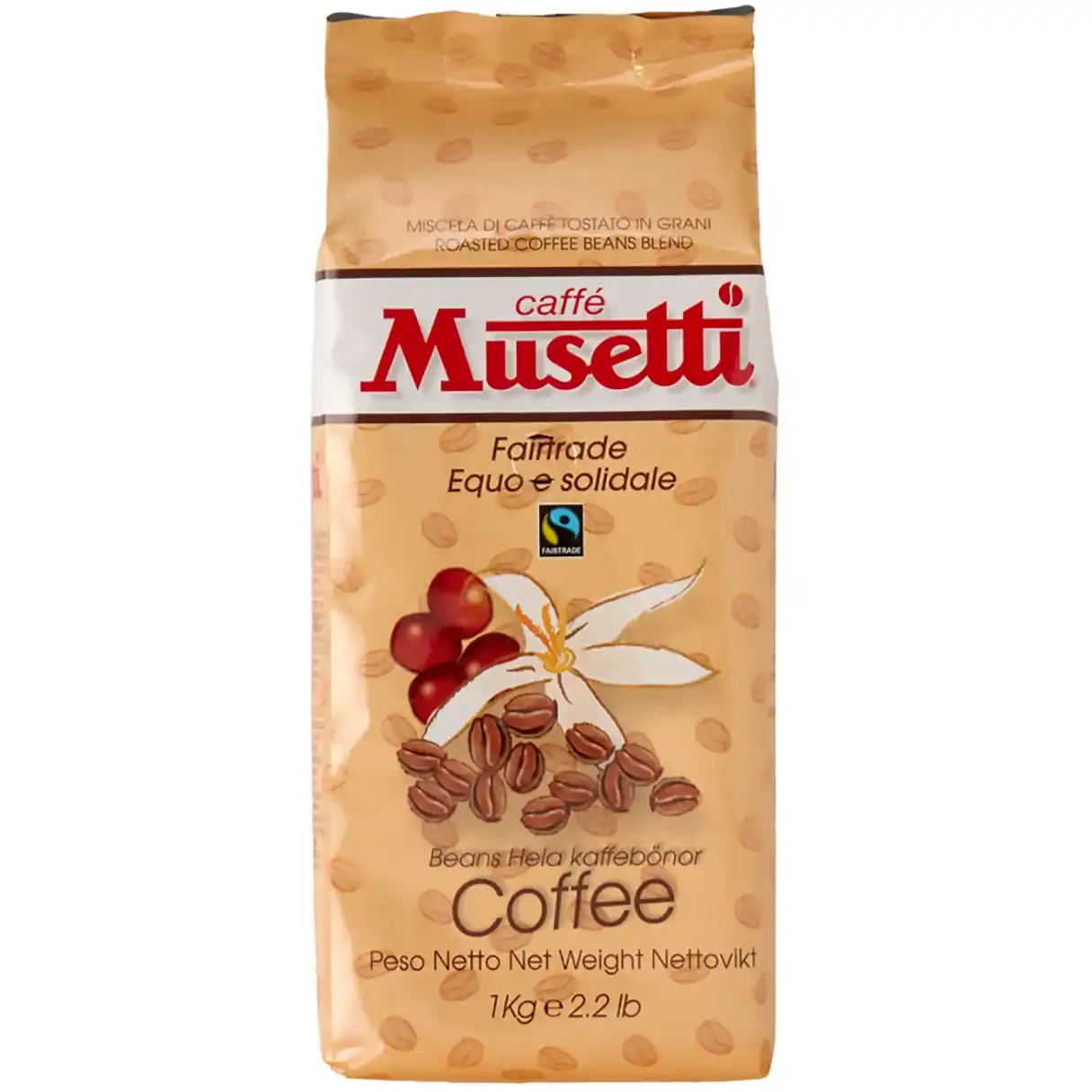 دانه-قهوه-موزتی-Musetti-Fair-Trade قهوه موزتی فیرترید 75٪ روبوستا – Musetti Fairtrade - تصویر 1